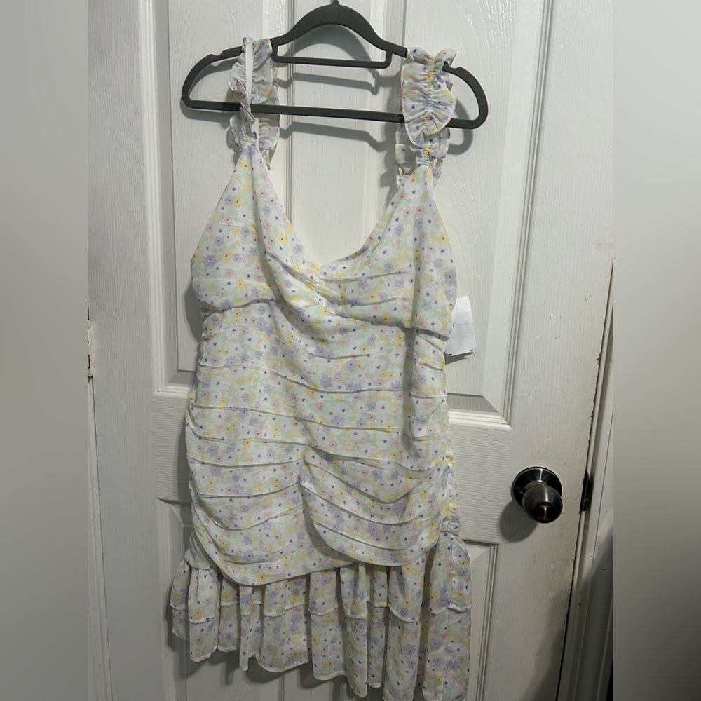 ELODIE Large Floral Ruffled Sundress - Picture 4 of 5
